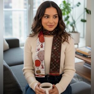 Louis Vuitton Silk Bandeau Scarf - Monogram Balloon Limited Edition- Rare Scarf